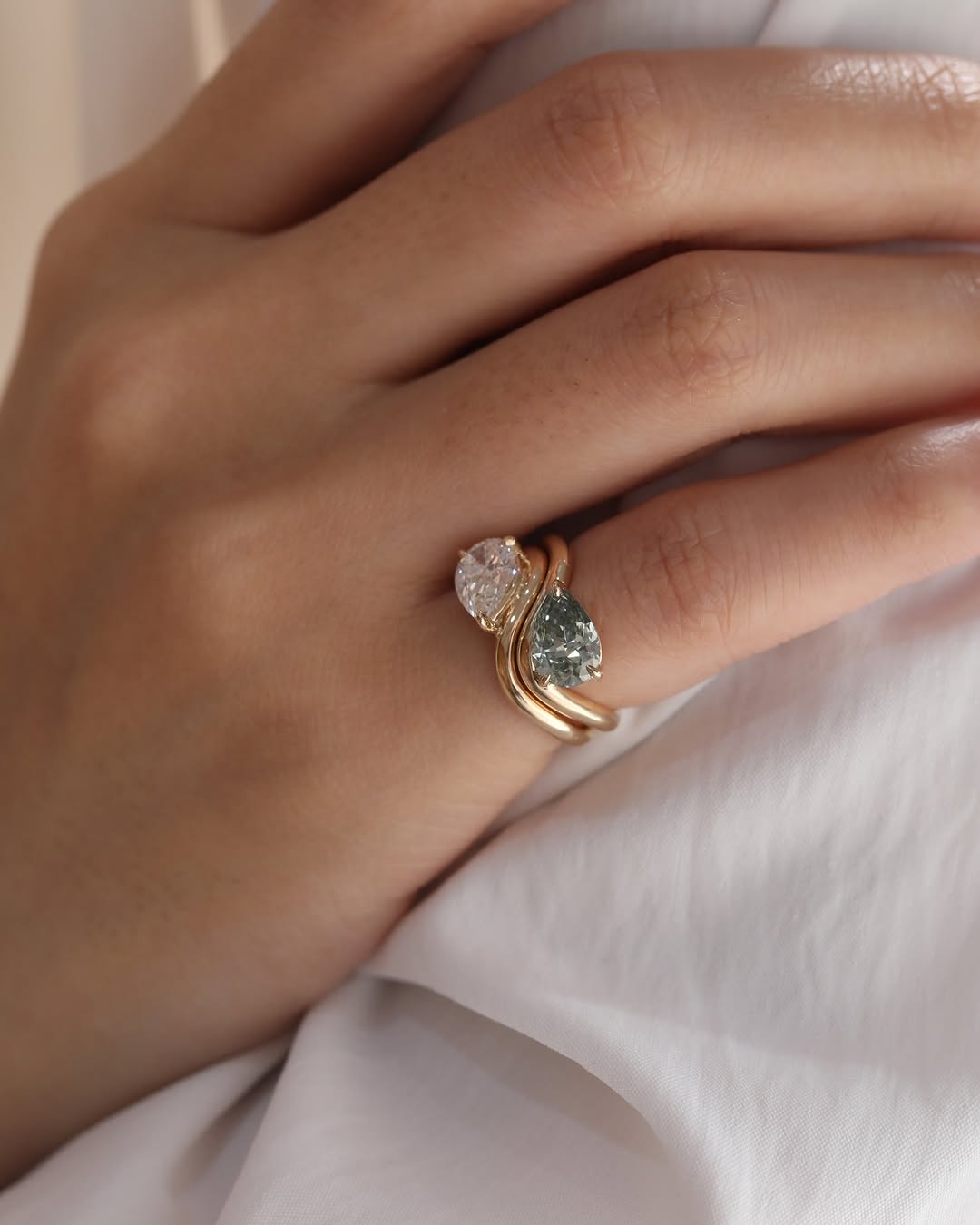 Stacked eternity rings